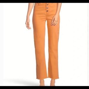 Loft high rise light orange jeans sz 2 petite